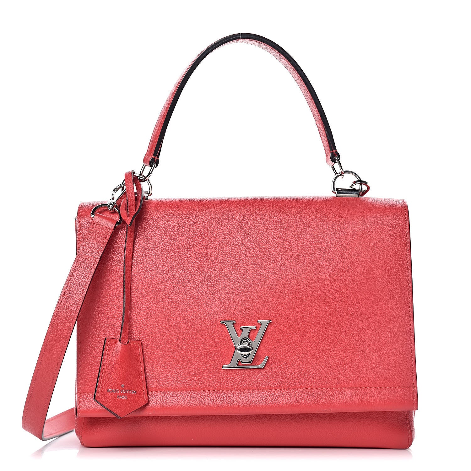 Louis Vuitton Soft Calfskin Lockme II Top Handle Rubis 1 of 10