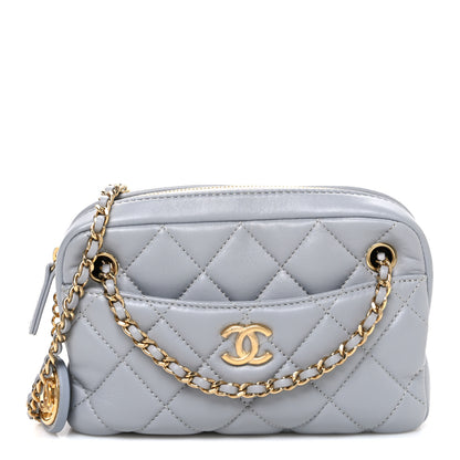Chanel Lambskin Quilted Mini Camera Case  Grey 1 of 10