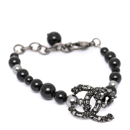 Chanel Beaded CC Bracelet Black 1 of 6
