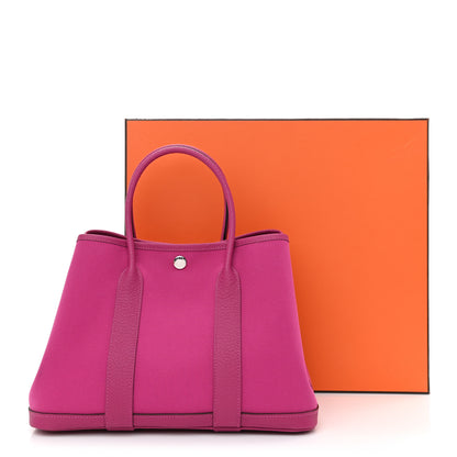Hermes Toile Militaire Vache Country Verso Garden Party 30 TPM Magnolia Dune 11 of 11