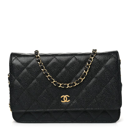 Chanel Caviar Quilted Wallet on Chain WOC Black 1 of 13