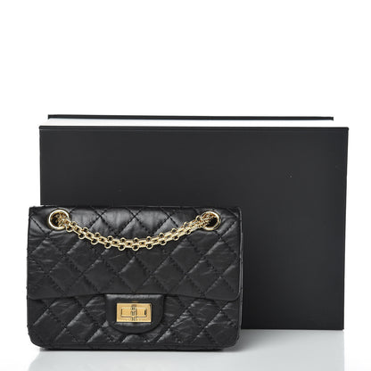 Chanel Aged Calfskin Quilted 2.55 Reissue Mini Flap Black 10 of 10