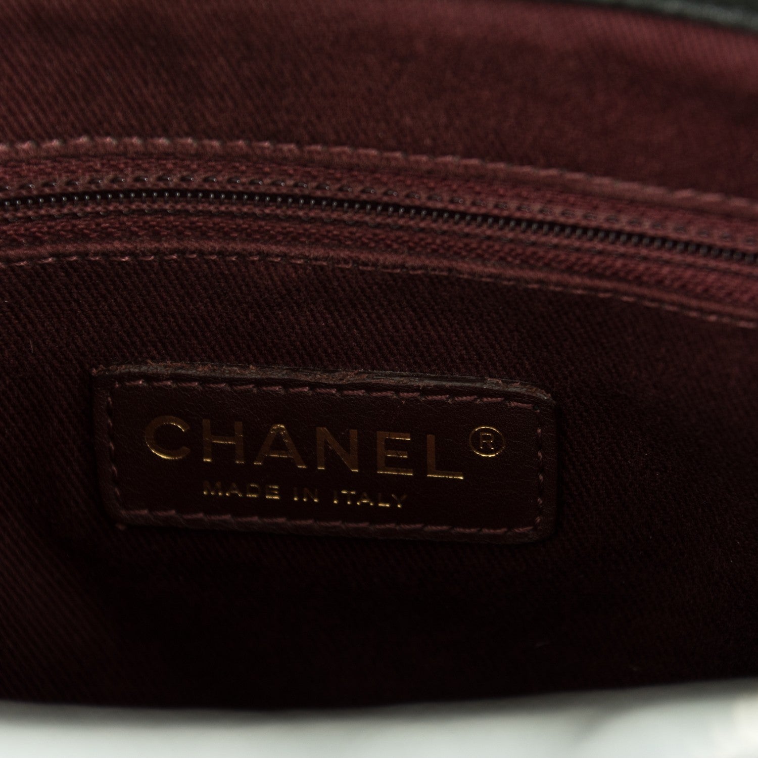 Chanel Iridescent Calfskin Surpique Chevron Tote Black 6 of 7