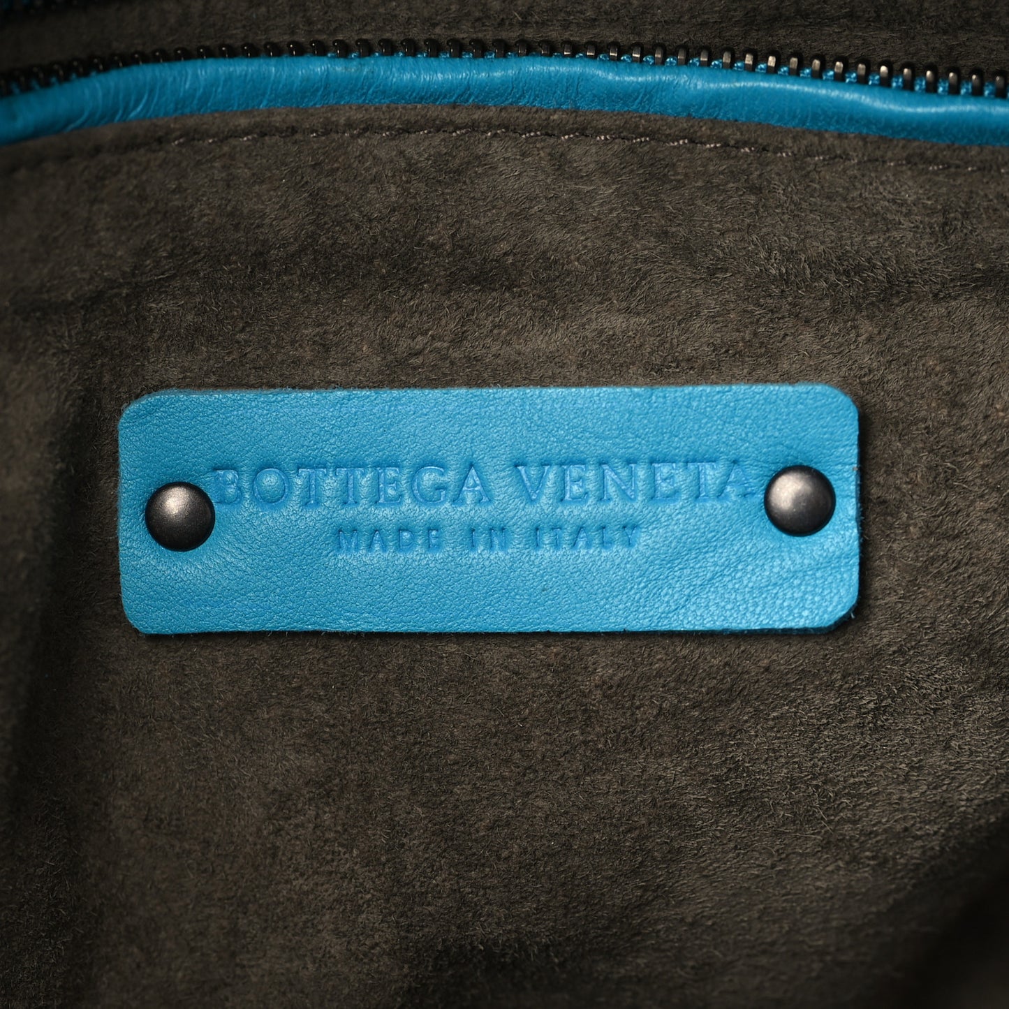 Nappa Intrecciato Cube Messenger Turquoise