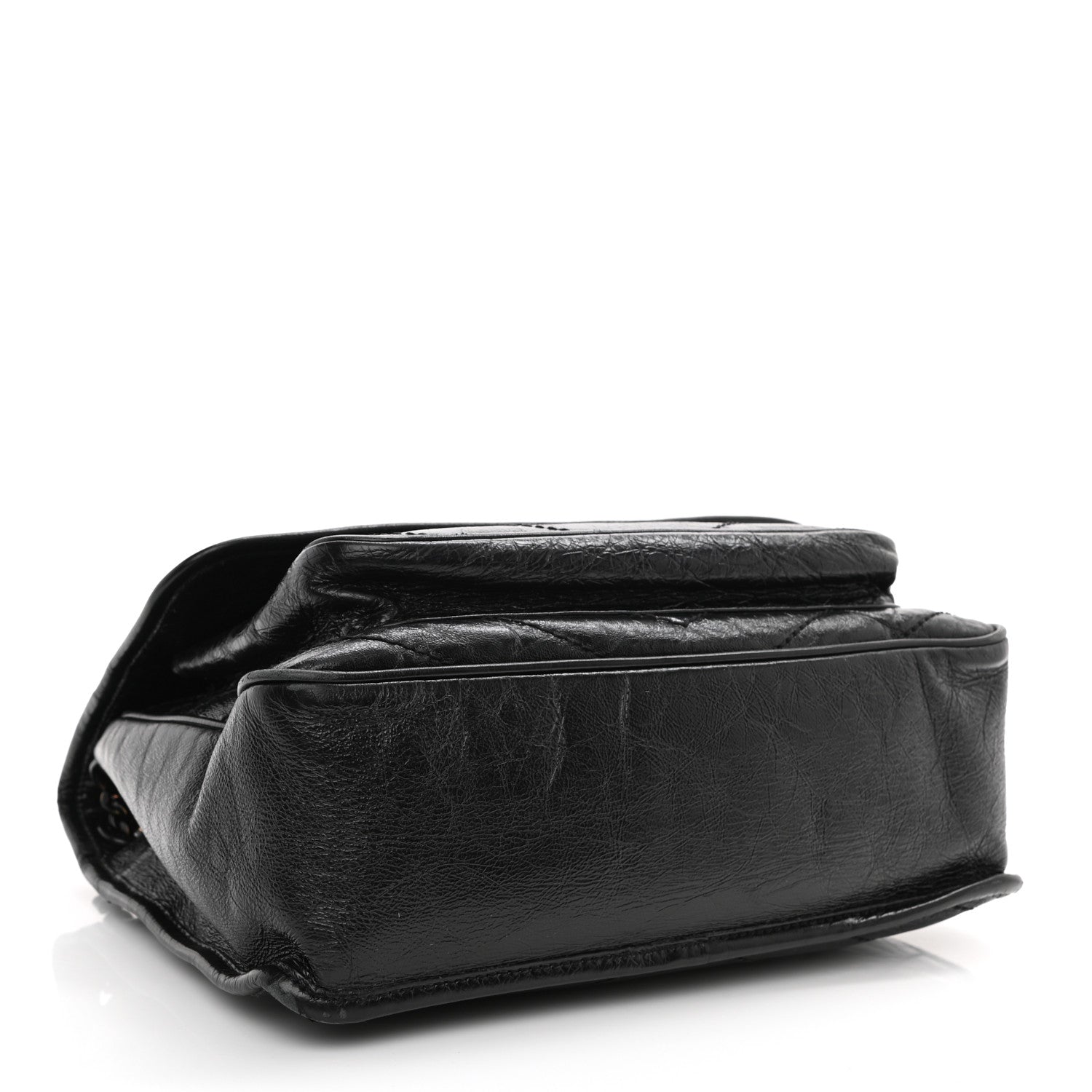 Saint Laurent Crinkled Calfskin Matelasse Monogram Medium Niki Chain Satchel Black 7 of 23