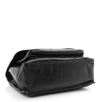 Saint Laurent Crinkled Calfskin Matelasse Monogram Medium Niki Chain Satchel Black 7 of 23