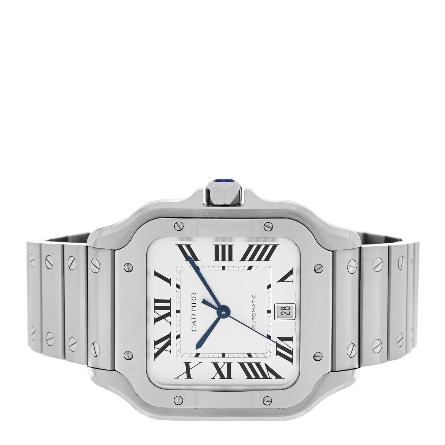 Stainless Steel 39.8mm Santos De Cartier Automatic Watch