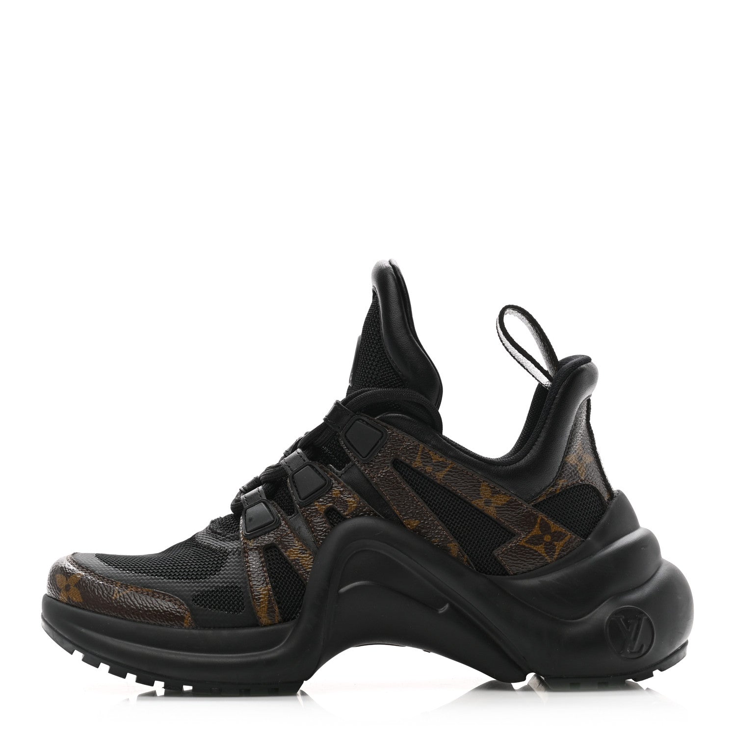 Louis Vuitton Calfskin Patent Monogram LV Archlight Sneakers 35.5 Black 1 of 8