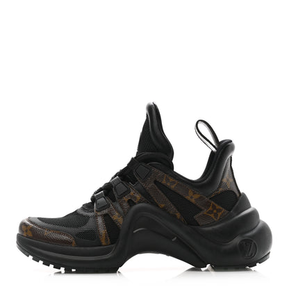 Louis Vuitton Calfskin Patent Monogram LV Archlight Sneakers 35.5 Black 1 of 8