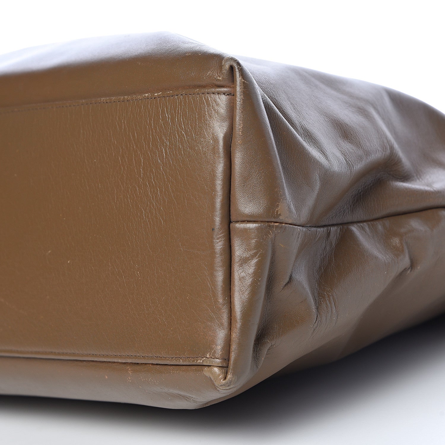 Chanel Lambskin Quilted Shopping Tote Brown 18 of 27