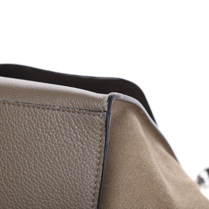 Celine Drummed Calfskin Suede Medium Trapeze Taupe 10 of 20