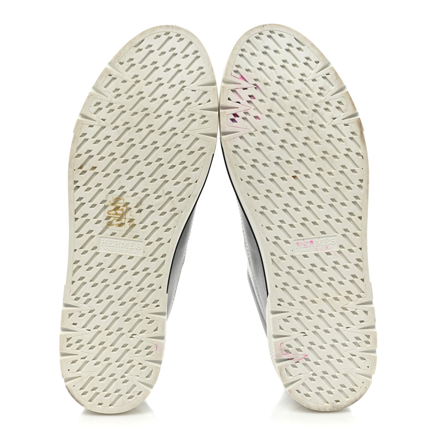 Hermes Metallic Epsom Womens Voltage Sneakers 37.5 Gris Argente Vieilli White 7 of 12