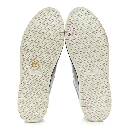 Hermes Metallic Epsom Womens Voltage Sneakers 37.5 Gris Argente Vieilli White 7 of 12