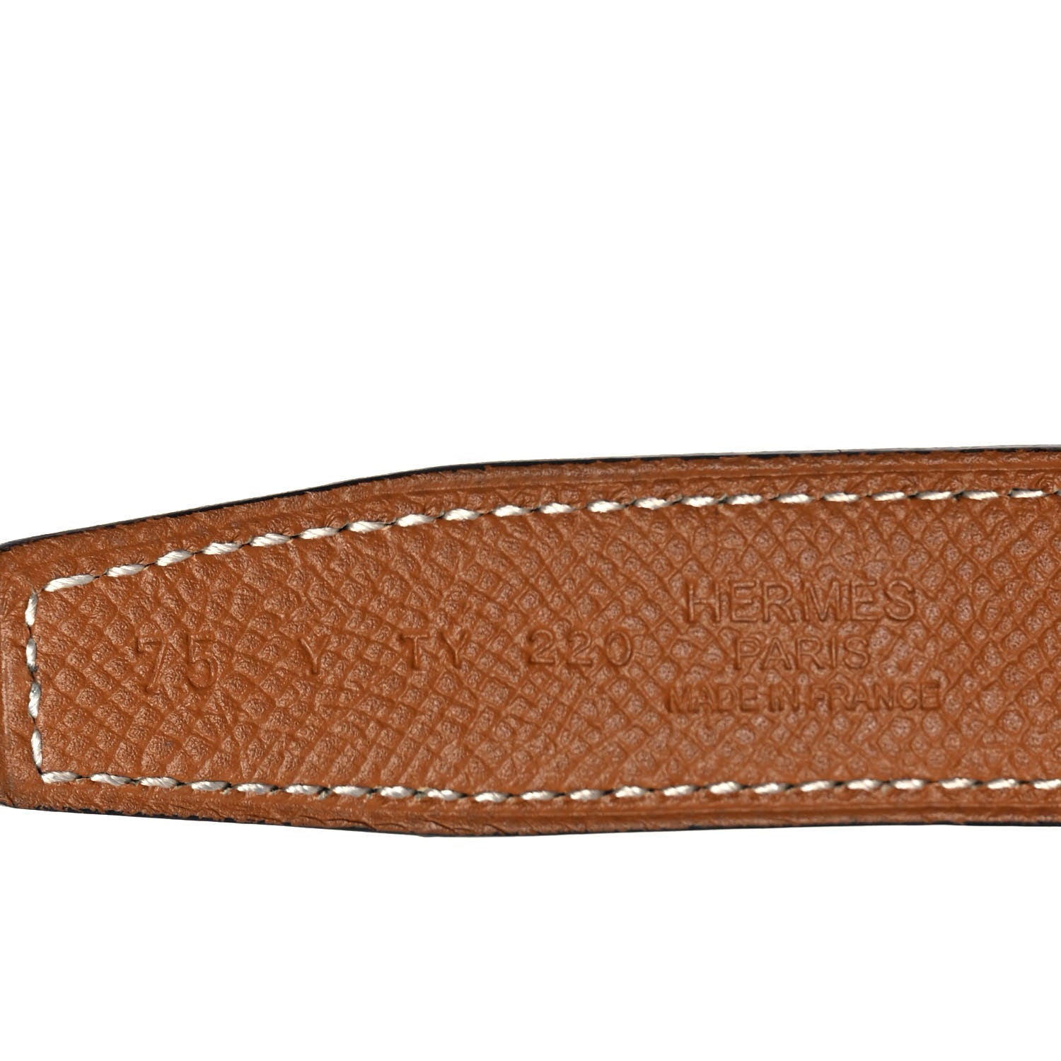 Hermes Swift Epsom 24mm Belt Strap 75 Black Gold 3 of 6