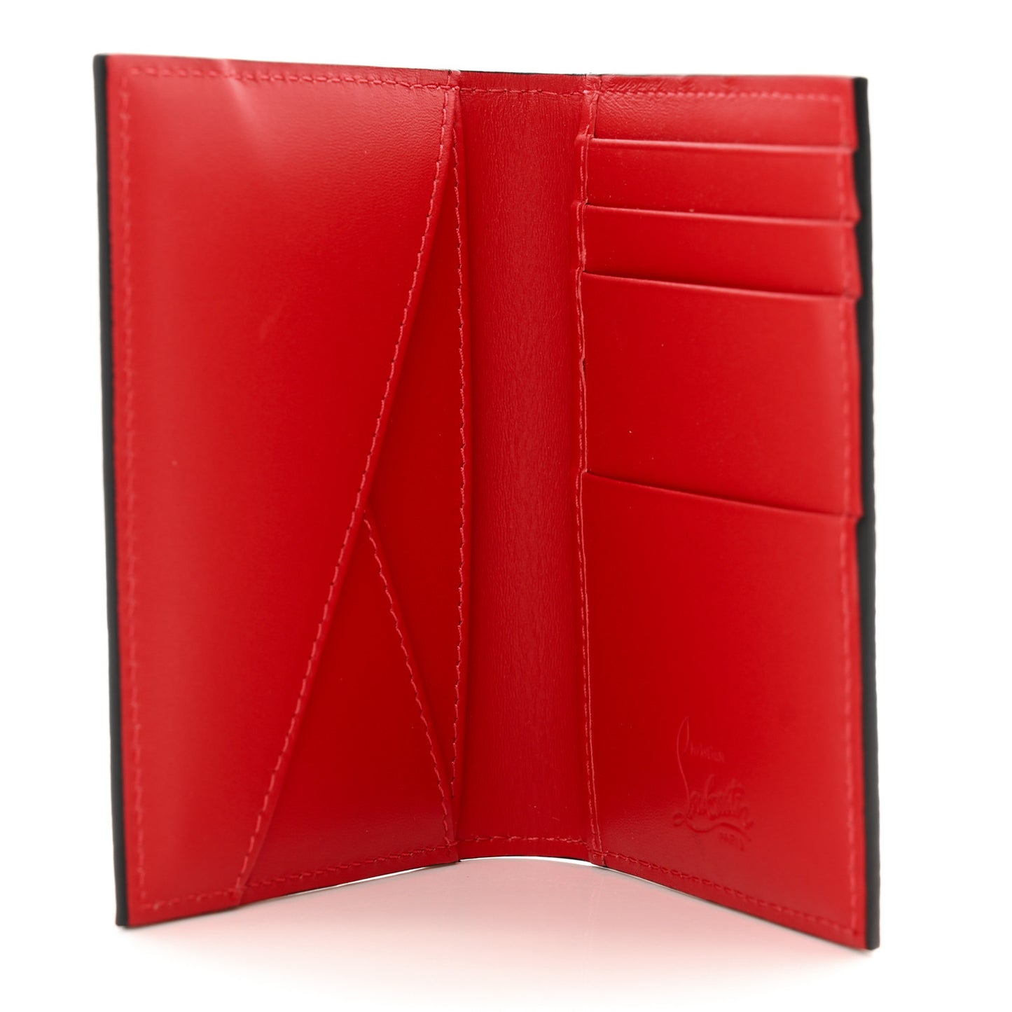 Calfskin Spiked Sifnos Bi-Fold Wallet Orange