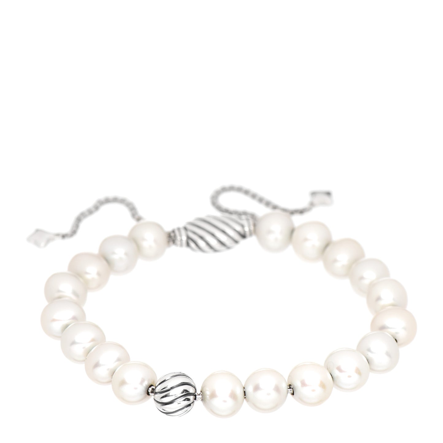 Sterling Silver Pearl 8mm Spiritual Bead Bracelet