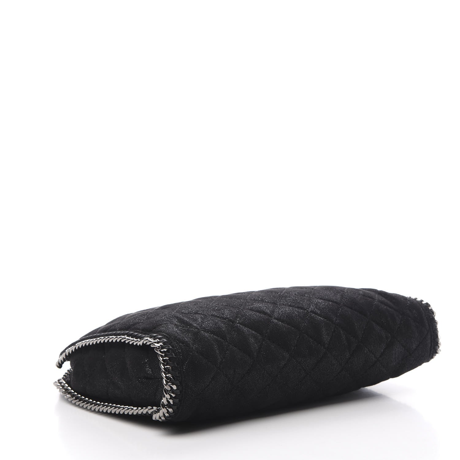 Stella McCartney Metallic Shaggy Deer Quilted Small Falabella Tote Black 4 of 10