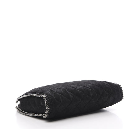 Stella McCartney Metallic Shaggy Deer Quilted Small Falabella Tote Black 4 of 10