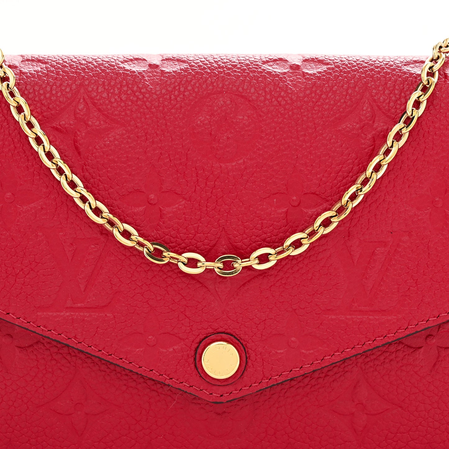 Empreinte Pochette Felicie Chain Wallet Scarlet