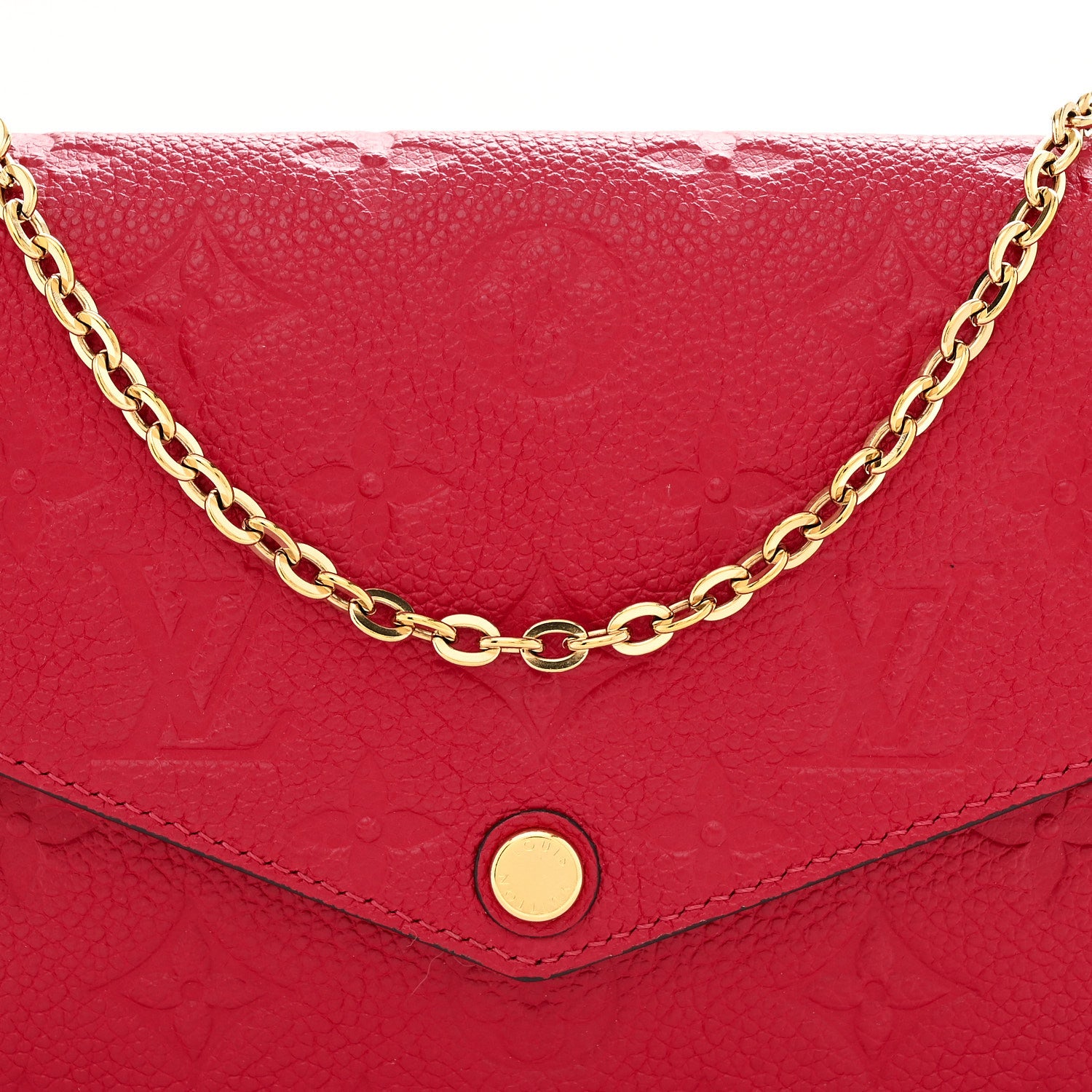 Louis Vuitton Empreinte Pochette Felicie Chain Wallet Scarlet 9 of 11