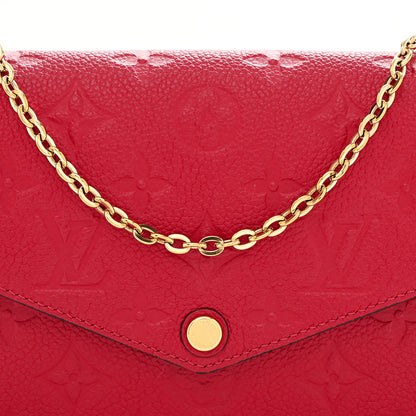 Louis Vuitton Empreinte Pochette Felicie Chain Wallet Scarlet 9 of 11