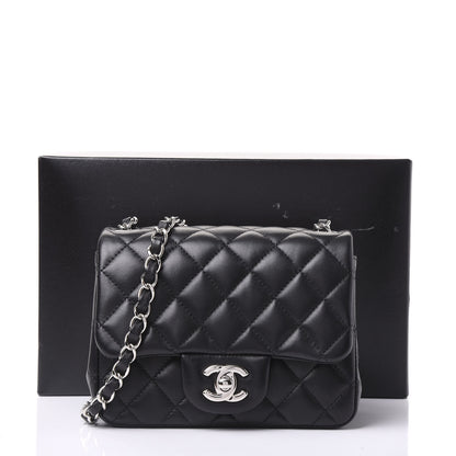 Chanel Lambskin Quilted Mini Square Flap Black 10 of 10