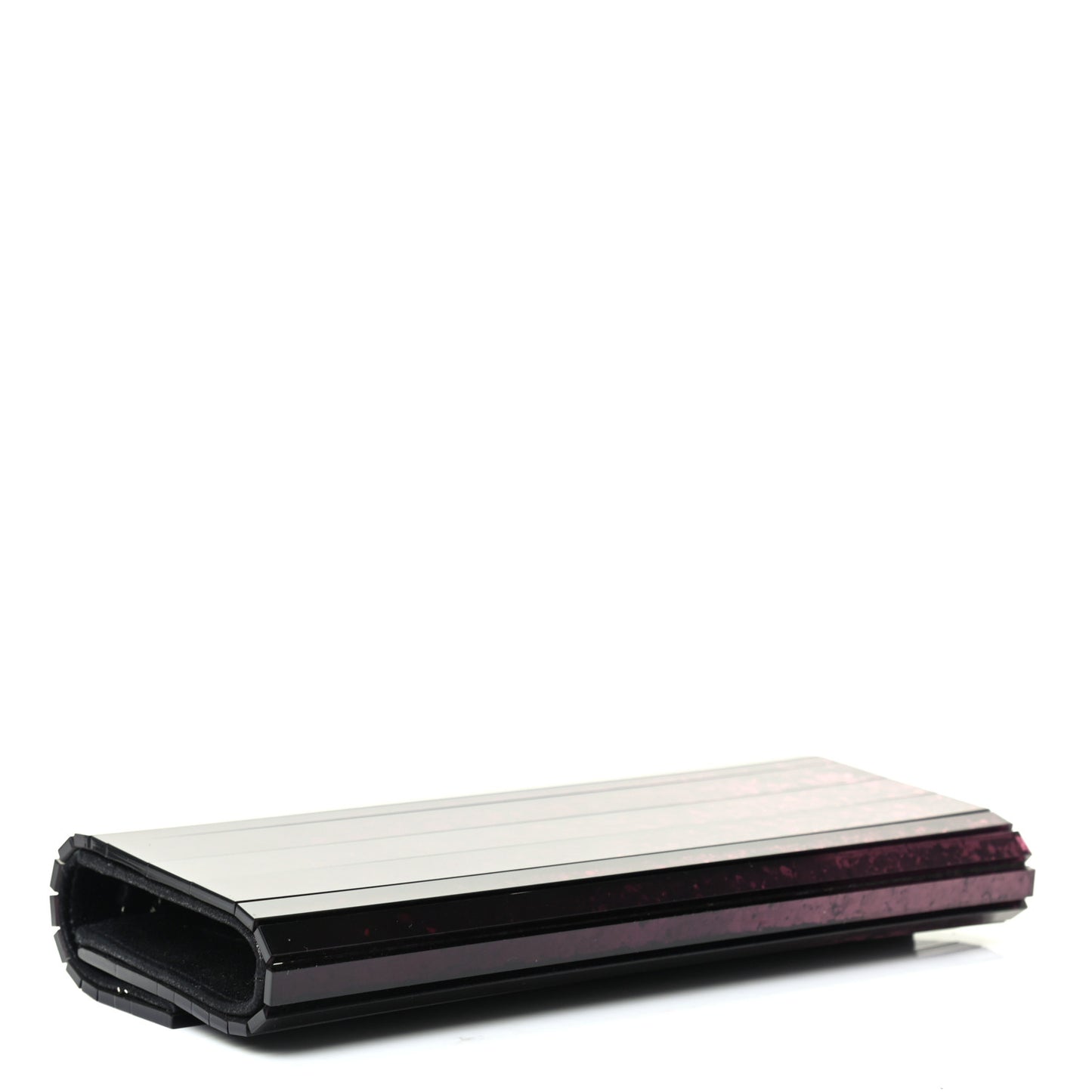 Acrylic Glitter Degrade Clutch Black Vino