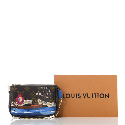 Louis Vuitton Monogram 2019 Christmas Animation Mini Venice Pochette Accessories Blue 8 of 8