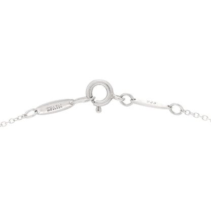 Tiffany Sterling Silver Diamond 16mm Elsa Peretti Open Heart Pendant Necklace 4 of 6