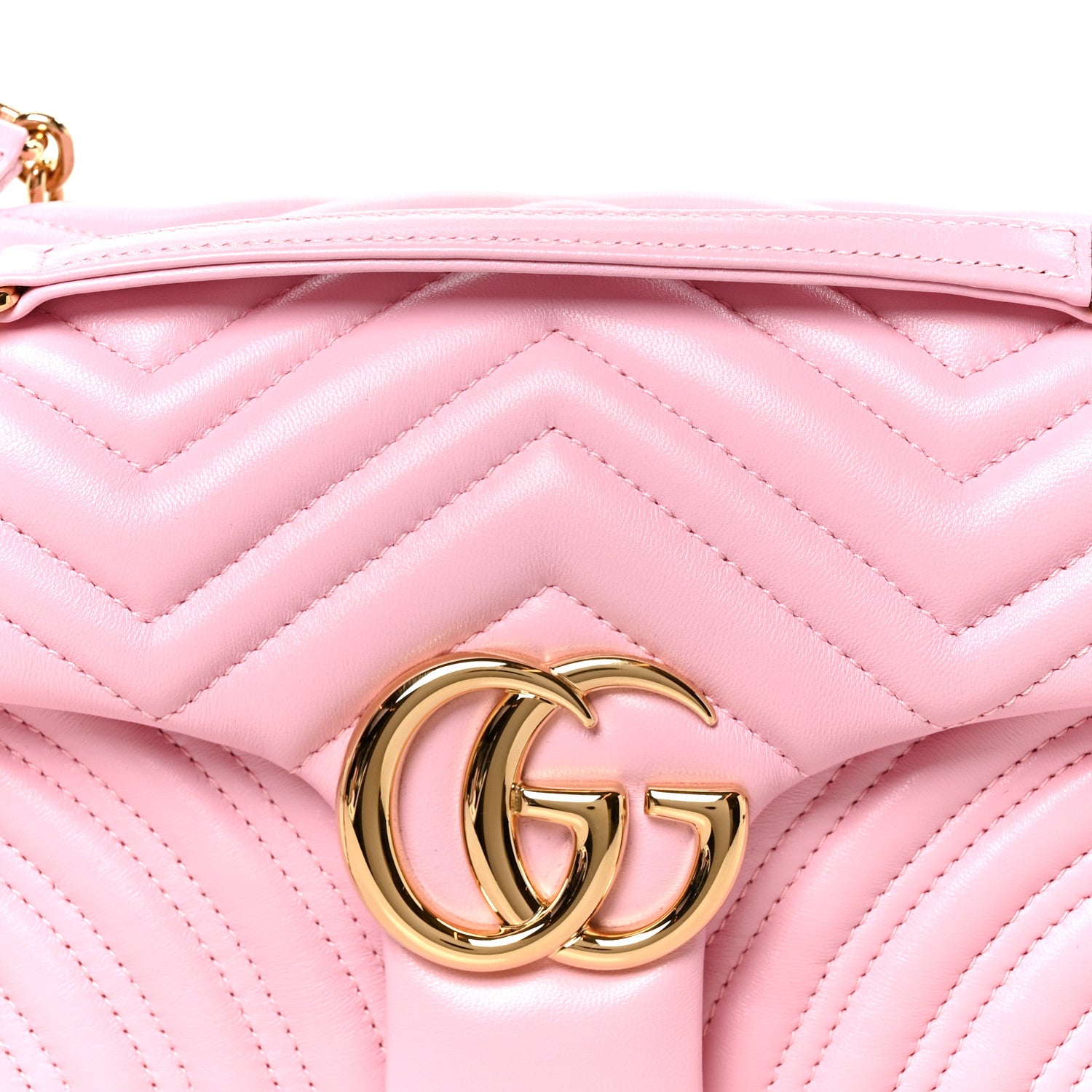 Gucci Lambskin Matelasse Medium GG Marmont Shoulder Bag Light Pink 9 of 12