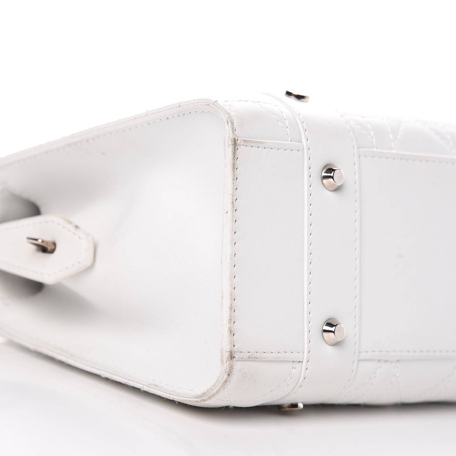 Christian Dior Lambskin Cannage Soft Lady Dior East West White 5 of 20