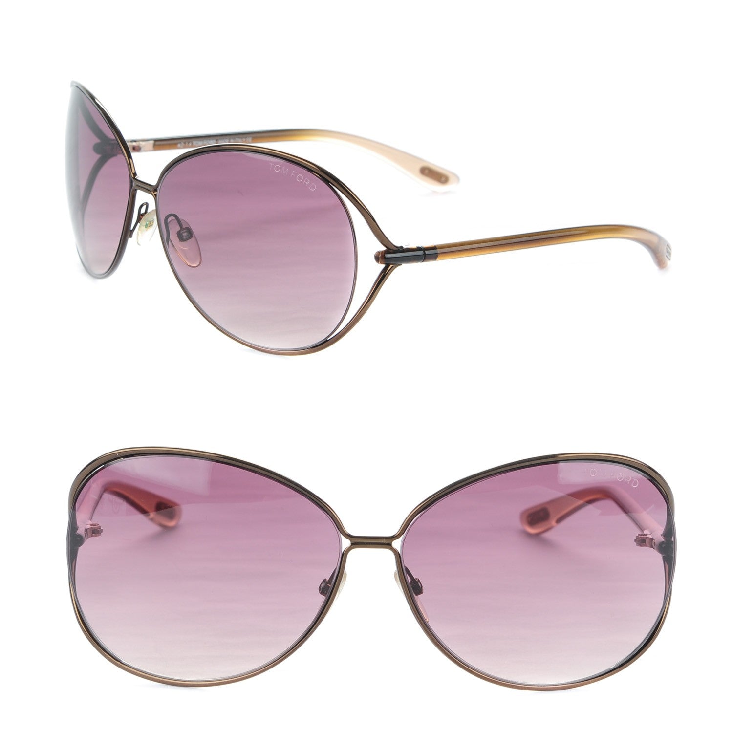 Tom Ford Clemence Sunglasses TF158 Brown 1 of 5