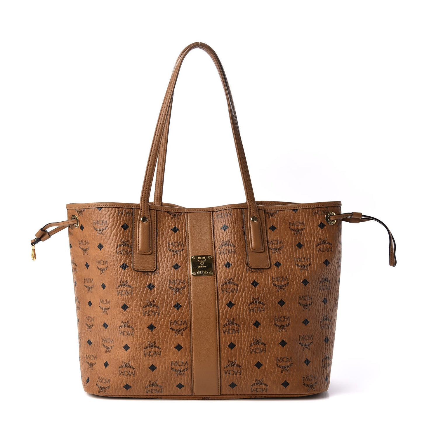Visetos Medium Liz Reversible Shopper Tote Cognac