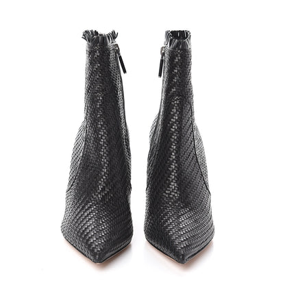 Christian Dior Lambskin Woven District Ankle Boots 37 Black 2 of 7