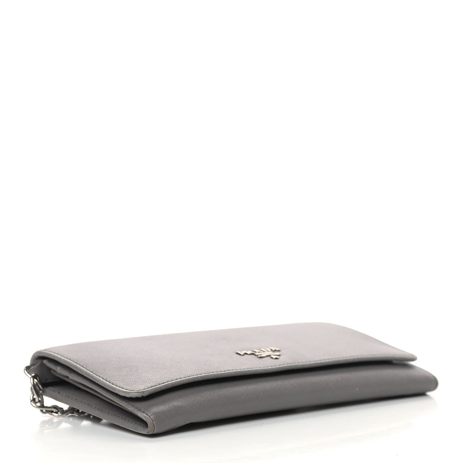 Prada Saffiano Metal Oro Chain Wallet Marmo 4 of 13
