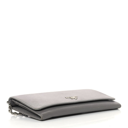 Prada Saffiano Metal Oro Chain Wallet Marmo 4 of 13