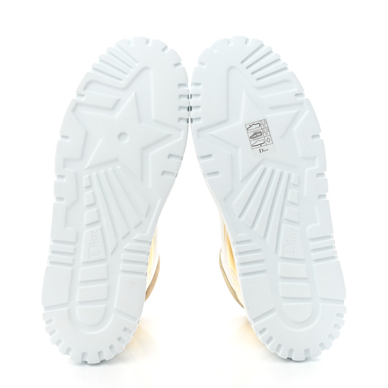 Christian Dior Nylon Laminated Calfskin Womens D-Player High Top Sneakers 37.5 White Gold 5 of 8