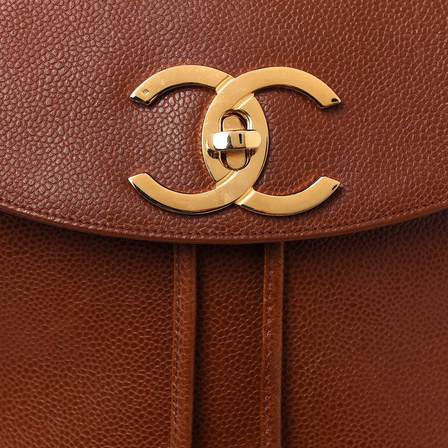 Chanel Caviar CC Backpack Brown 7 of 14