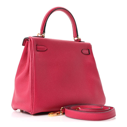 Hermes Togo Kelly Retourne 25 Framboise 3 of 10
