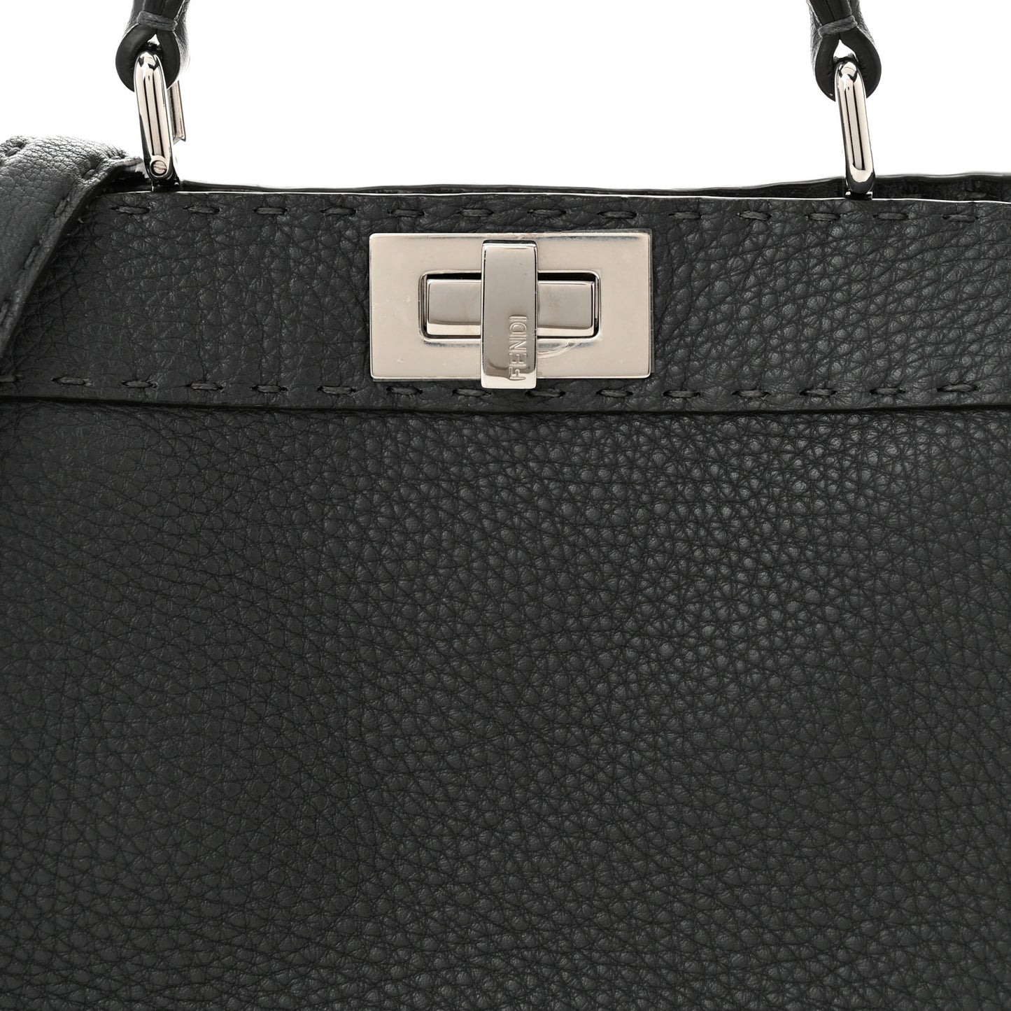Cuoio Romano Selleria Chamois Small Peekaboo I SEE U Satchel Asfalto Camelia