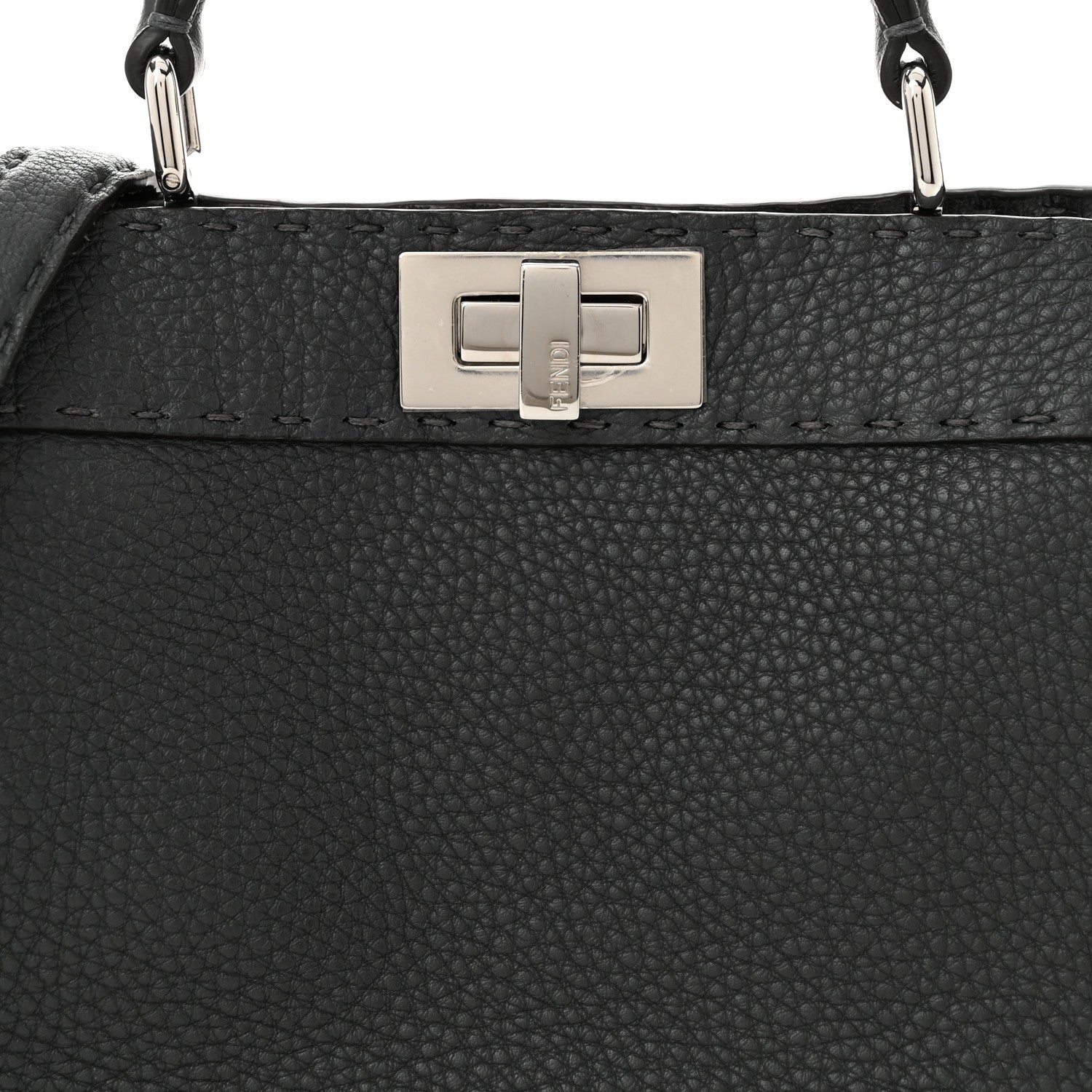 Fendi Cuoio Romano Selleria Chamois Small Peekaboo I SEE U Satchel Asfalto Camelia 8 of 10