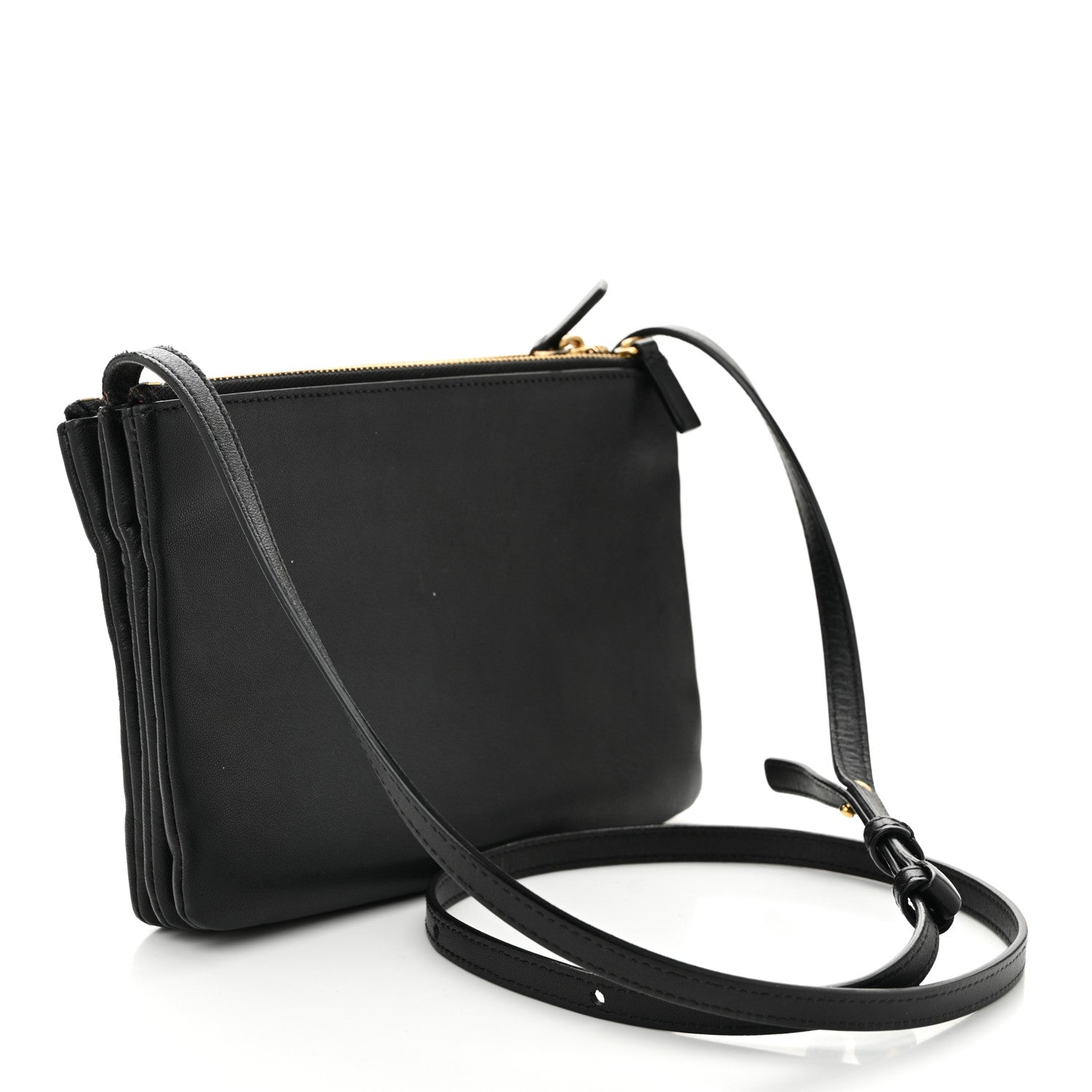Celine Lambskin Small Trio Crossbody Bag Black 3 of 13