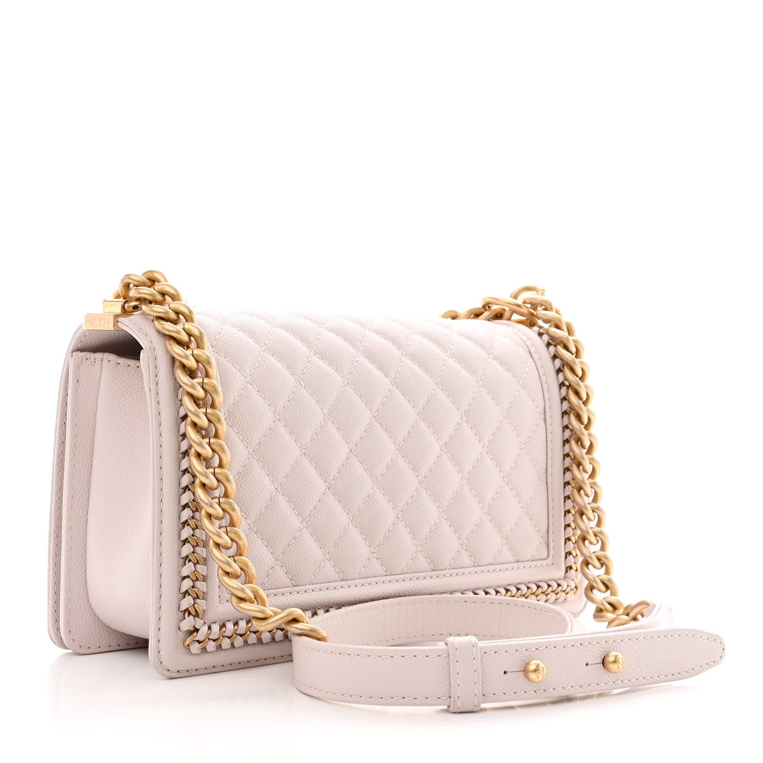Chanel Caviar Quilted Chain Around Medium Boy Flap Light Purple 3 of 13