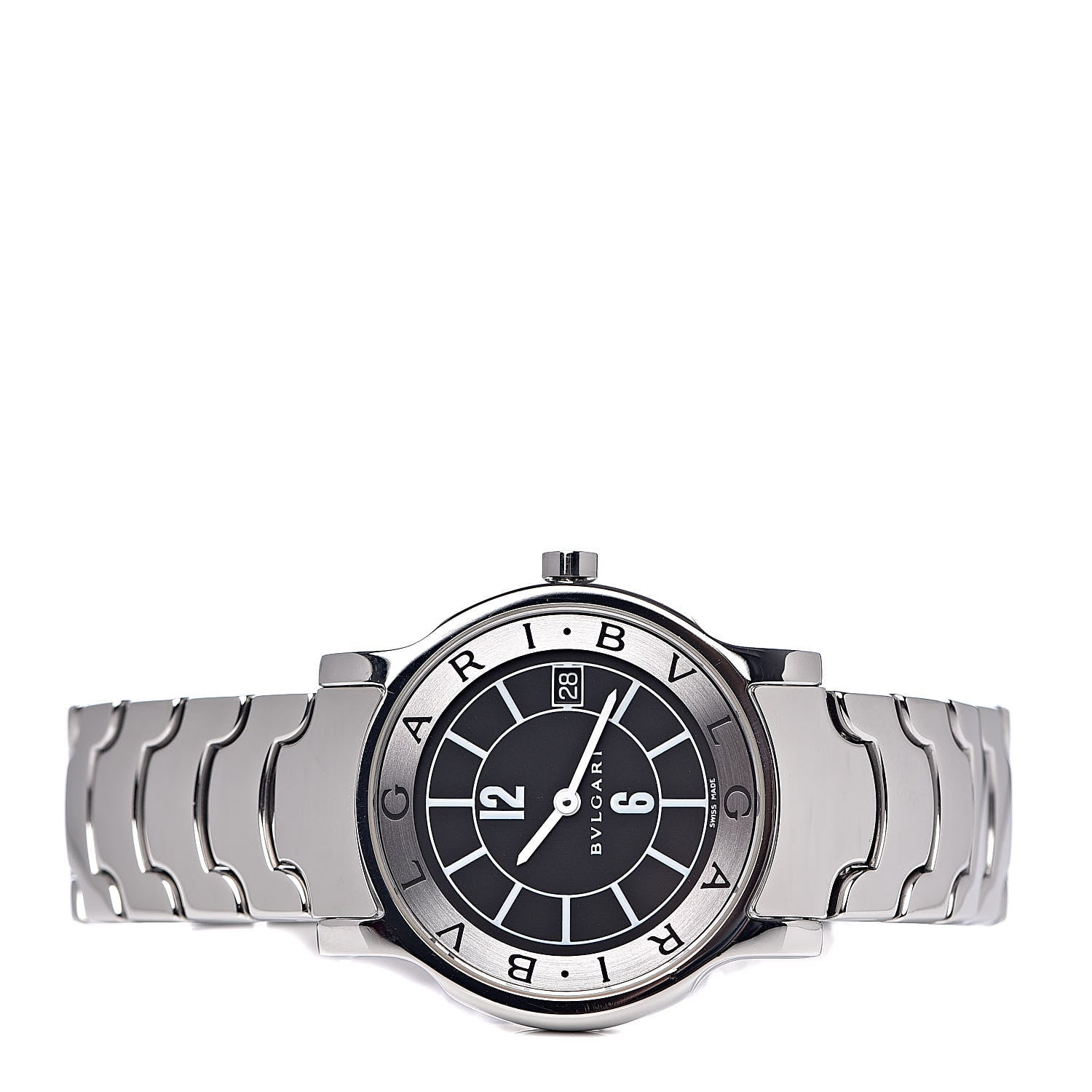 Bulgari Stainless Steel 35mm Solotempo Quartz Watch Black 3 of 6