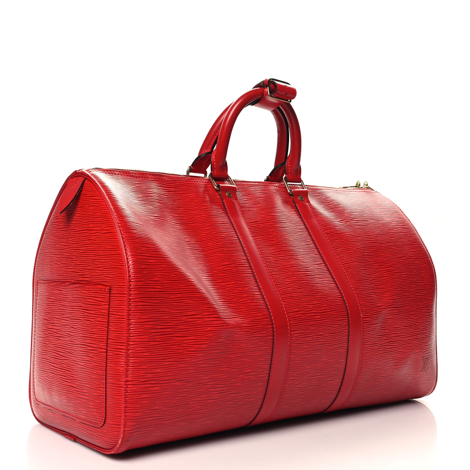 Louis Vuitton Epi Keepall 45 Castillan Red 2 of 12