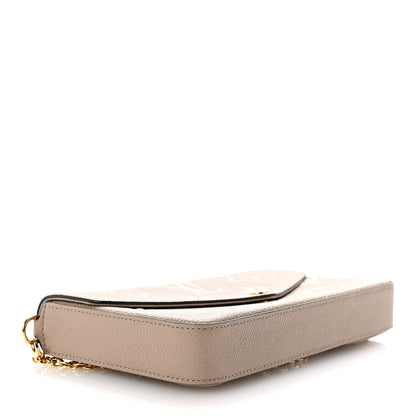 Louis Vuitton Empreinte Monogram Giant Felicie Pochette Tourterelle Creme 4 of 11