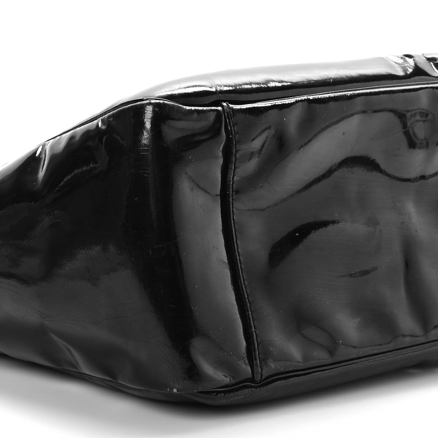 Chanel Patent Perforated CC Handle Bag Black 7 of 8