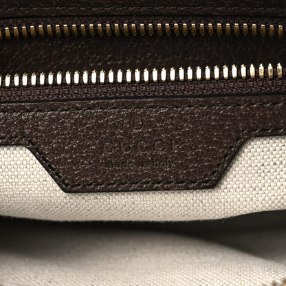 Gucci Monogram Jumbo GG Textured Dollar Calfskin Web Messenger Shoulder Bag Camel Ebony New Acero 6 of 10