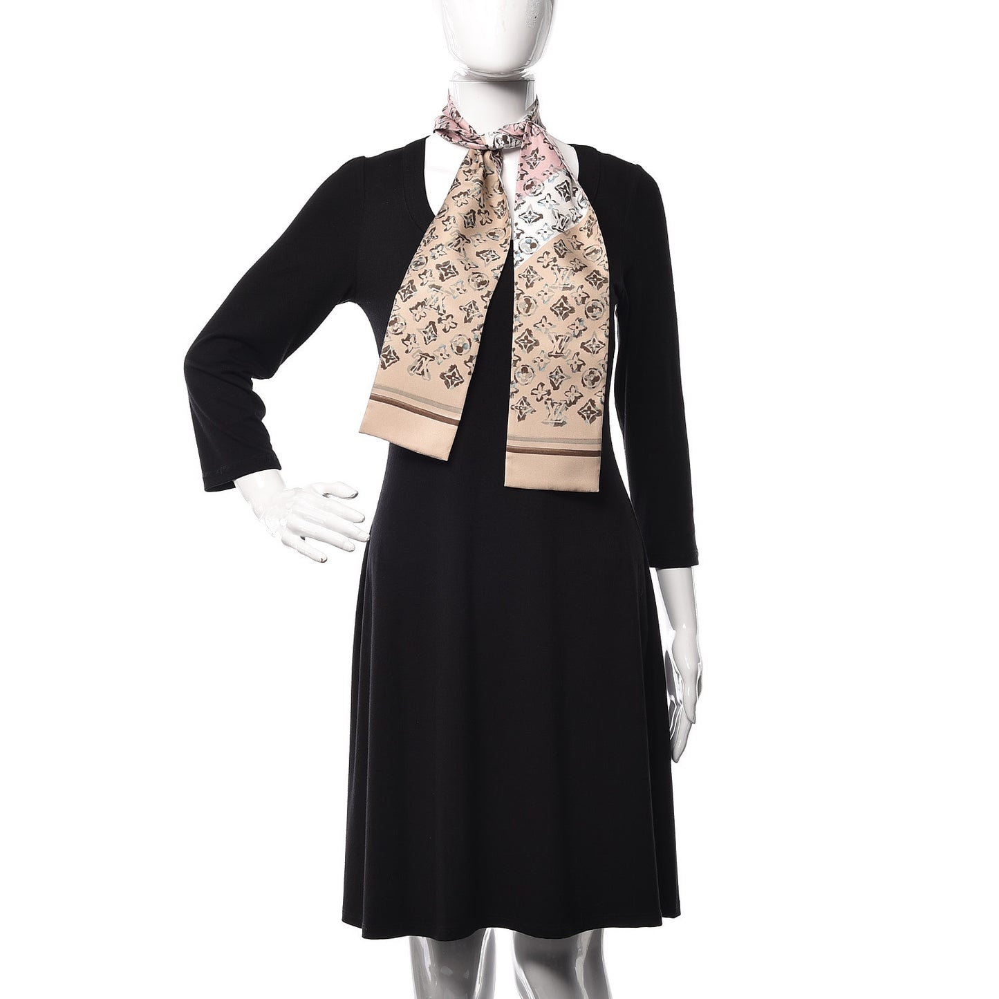 Silk Monogram Rainbow Giant Bandeau Beige