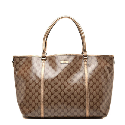 Gucci Crystal Monogram Large Joy Tote Gold 1 of 9